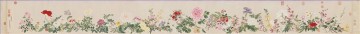 中国 Painting - 銭威成の花アンティーク中国
